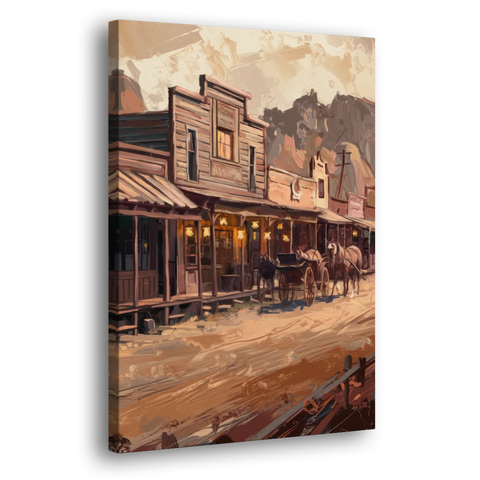 Tombstone Old West Charm - Canvas Wall Art - Side