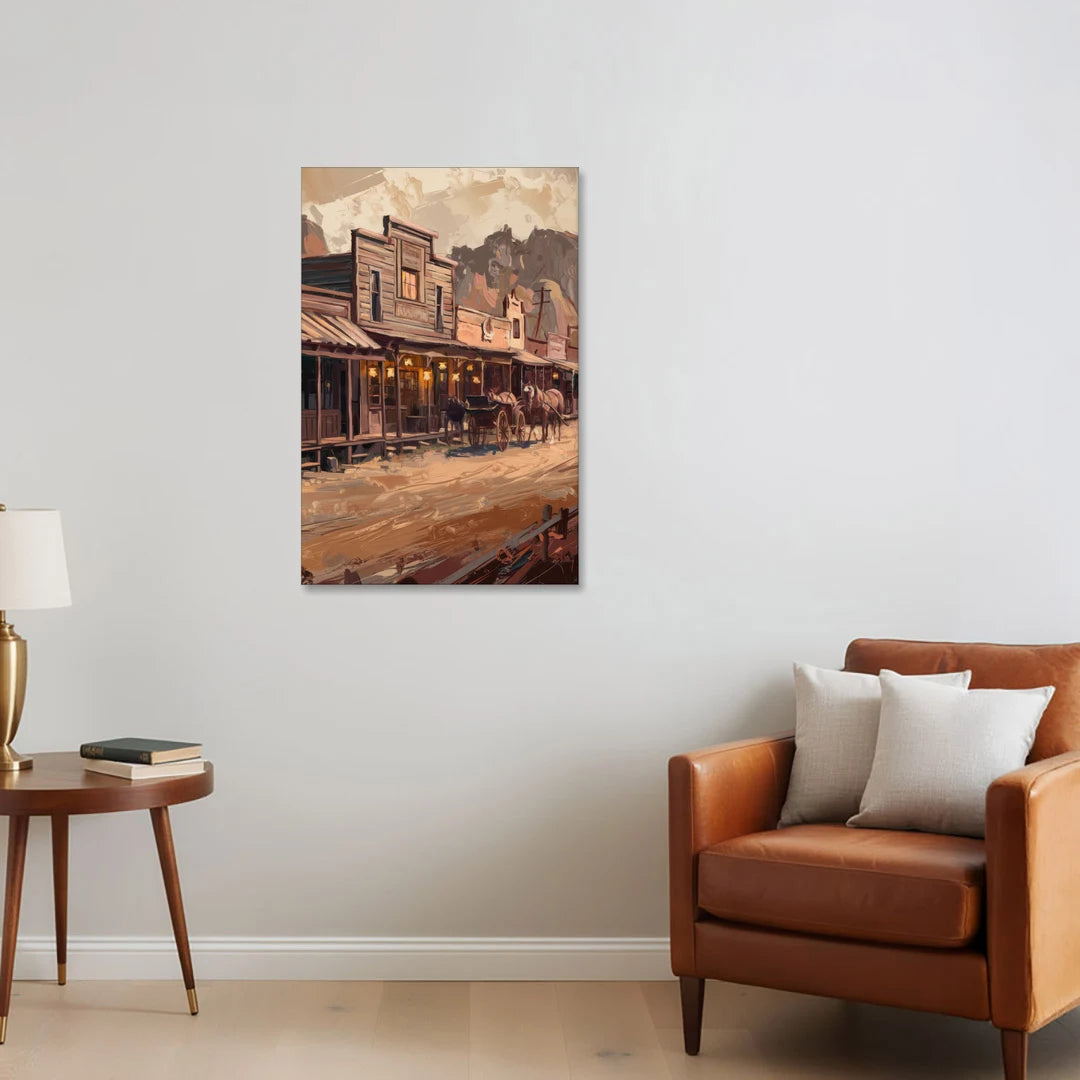 Tombstone Old West Charm - Canvas Wall Art - Sofa - 24x36