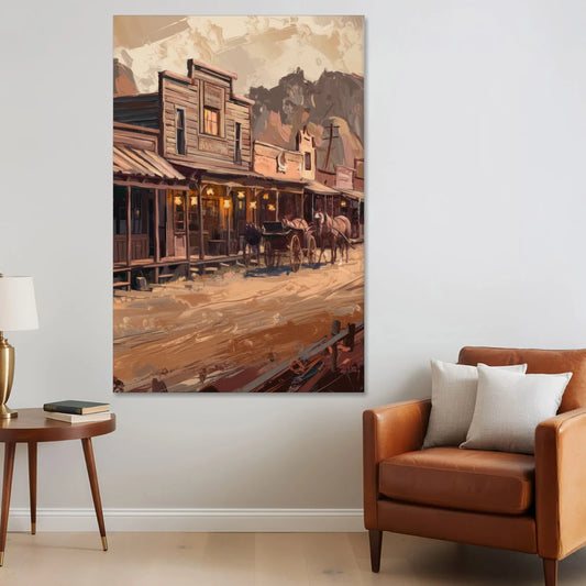 Tombstone Old West Charm - Canvas Wall Art - Sofa - 40x60