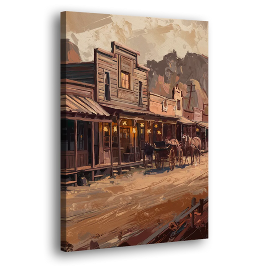 Tombstone Old West Charm Side - Canvas Wall Art