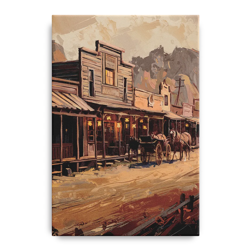 Tombstone Old West Charm Front - Canvas Wall Art