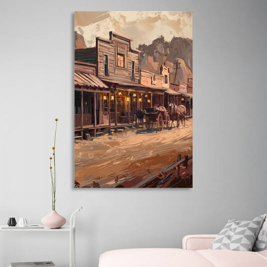 Tombstone Old West Charm Living Room - Canvas Wall Art