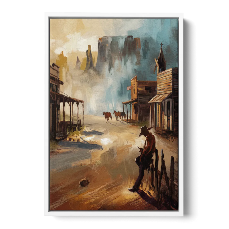 Tombstone Western Heritage Front - White Canvas Wall Art