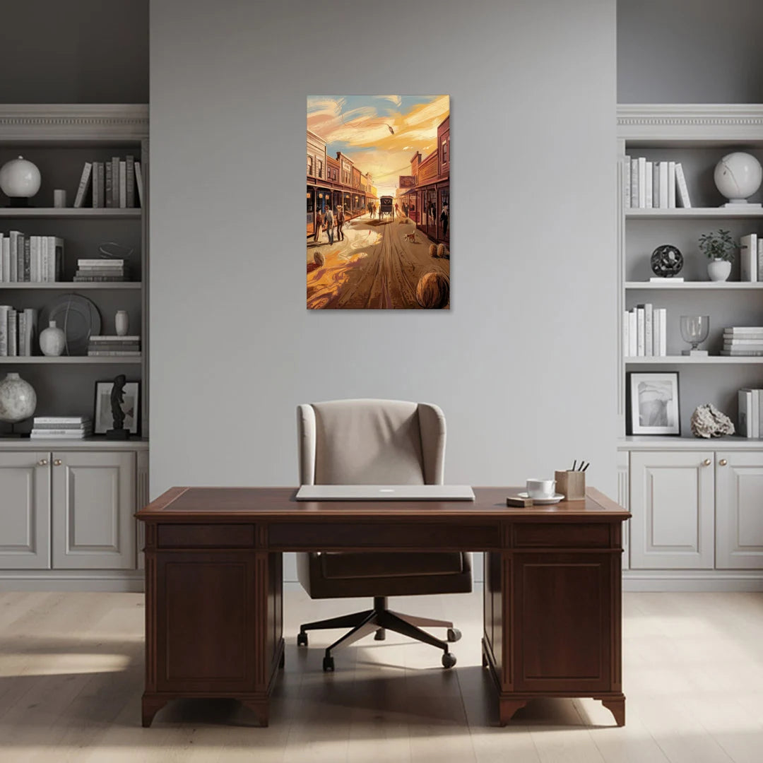 Tombstone Wild West Vibes - Canvas Wall Art - Office - 24x36