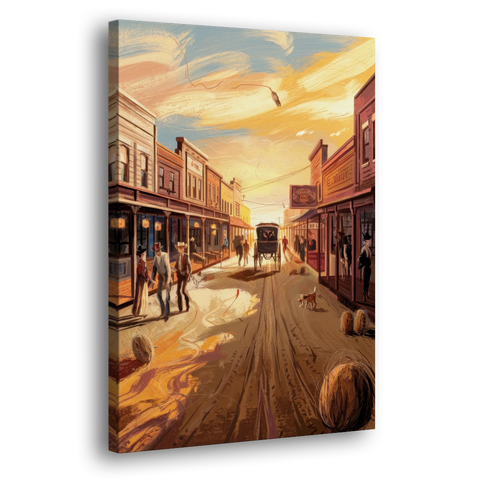 Tombstone Wild West Vibes - Canvas Wall Art - Side