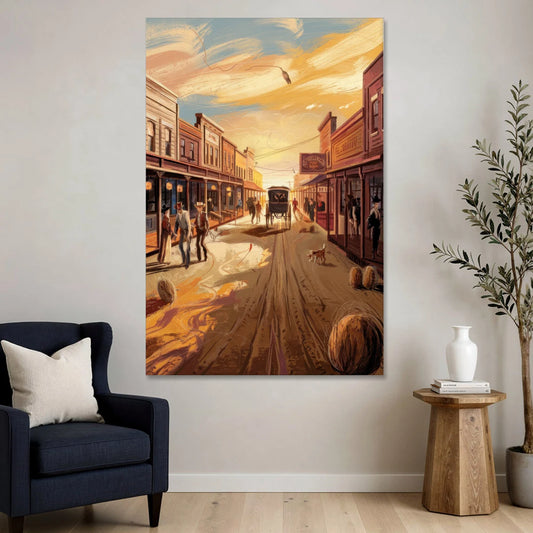 Tombstone Wild West Vibes - Canvas Wall Art - Sofa - 40x60