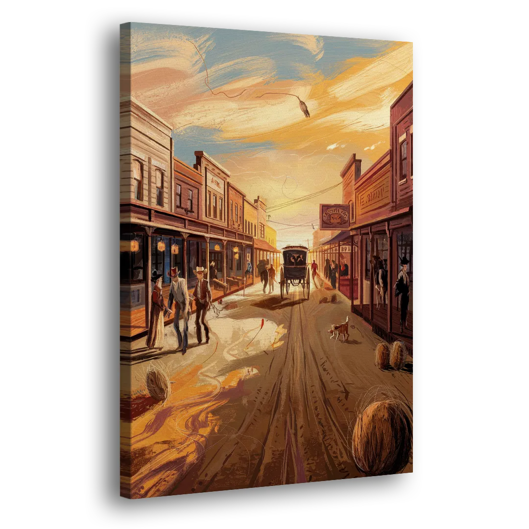 Tombstone Wild West Vibes Side - Canvas Wall Art