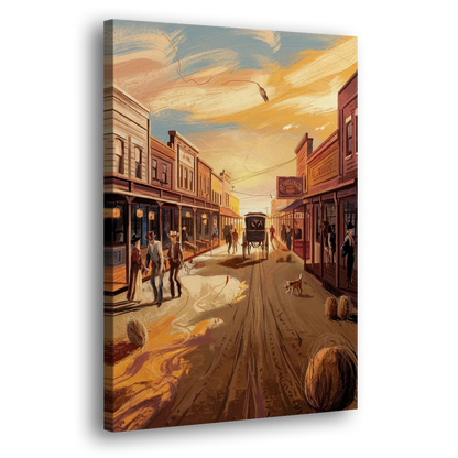 Tombstone Wild West Vibes Side - Canvas Wall Art
