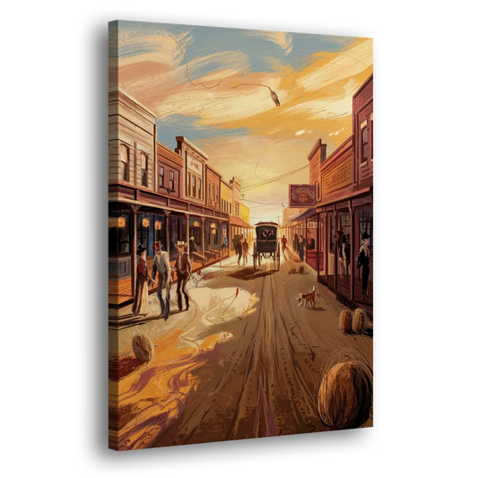 Tombstone Wild West Vibes Side - Canvas Wall Art