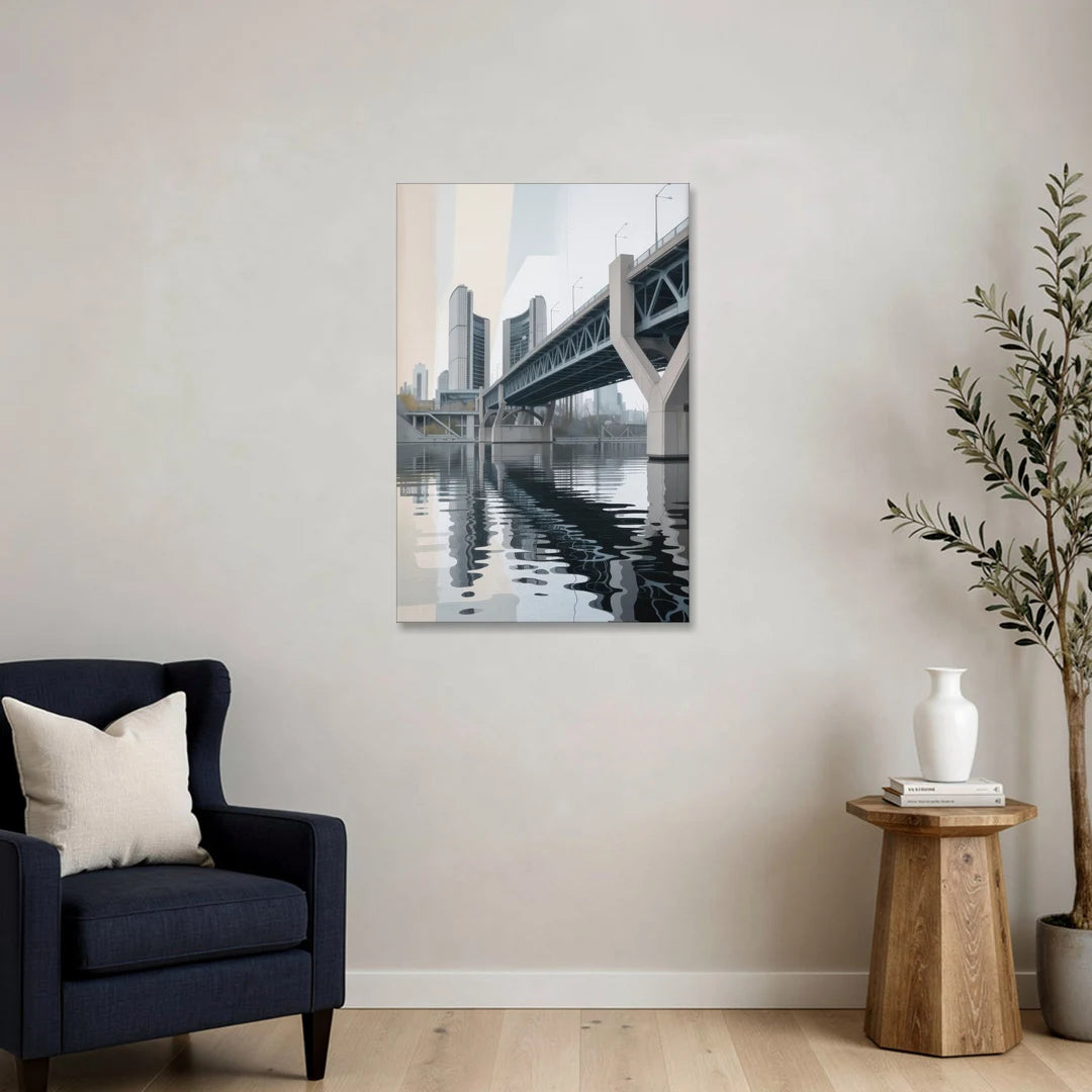 Toronto Cherry Street Bridge - Canvas Wall Art - Sofa - 24x36