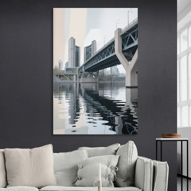 Toronto Cherry Street Bridge Living Room - Canvas Wall Art