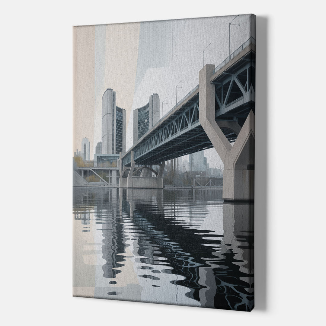 Toronto Cherry Street Bridge - Canvas Print Art Sides