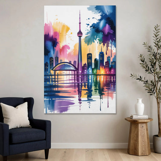 Toronto City Lights - Canvas Wall Art - Sofa - 40x60