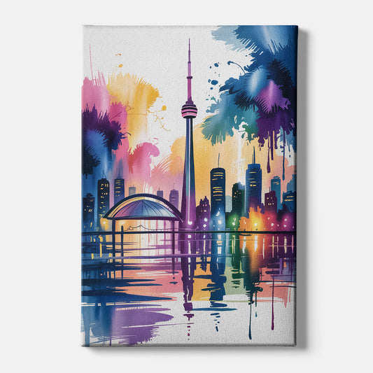 Toronto City Lights - Canvas Wall Art