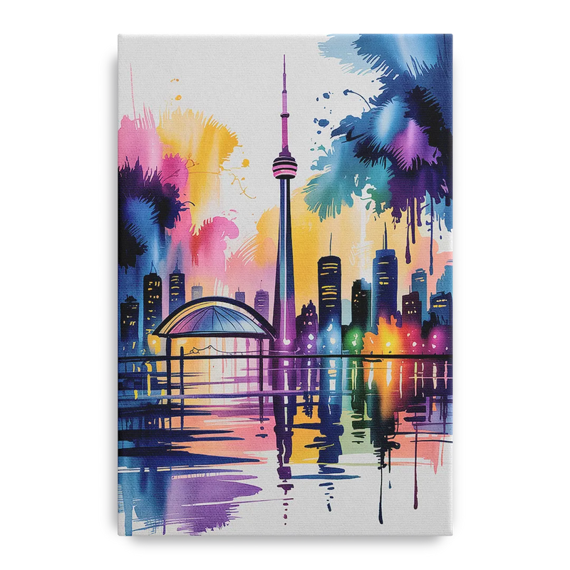 Toronto City Lights Front - Canvas Wall Art