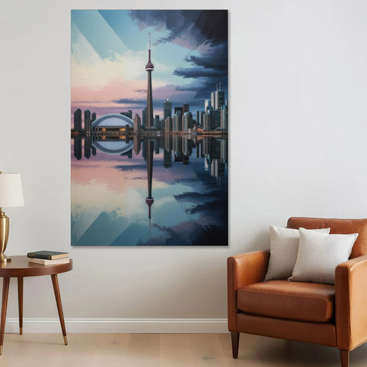 Toronto Cityscape Panorama - Canvas Wall Art - Sofa - 40x60