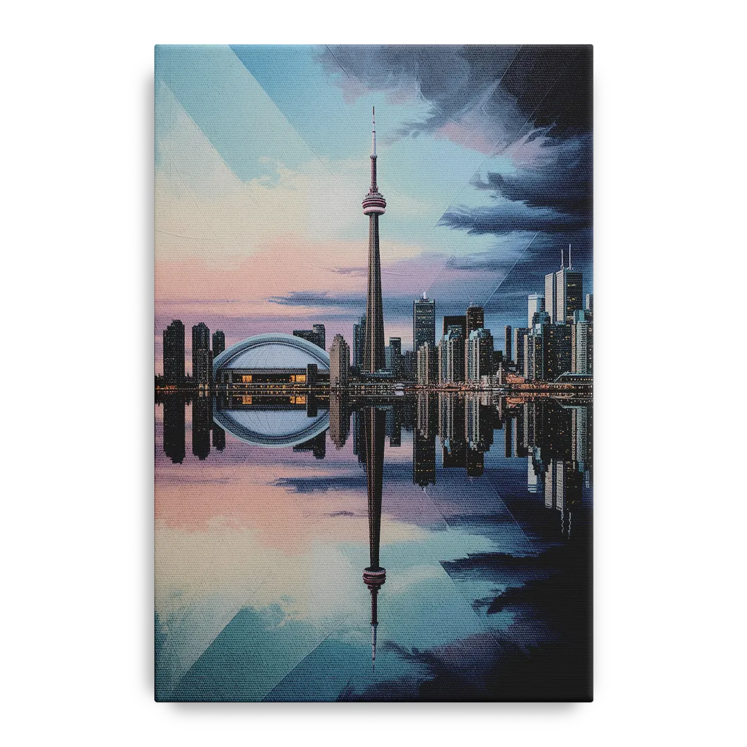 Toronto Cityscape Panorama Front - Canvas Wall Art