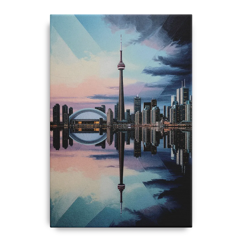 Toronto Cityscape Panorama Front - Canvas Wall Art