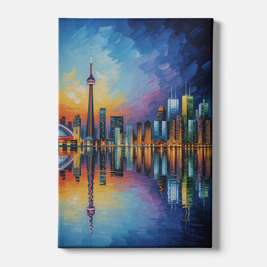 Toronto Downtown Nightscape - Canvas Wall Art