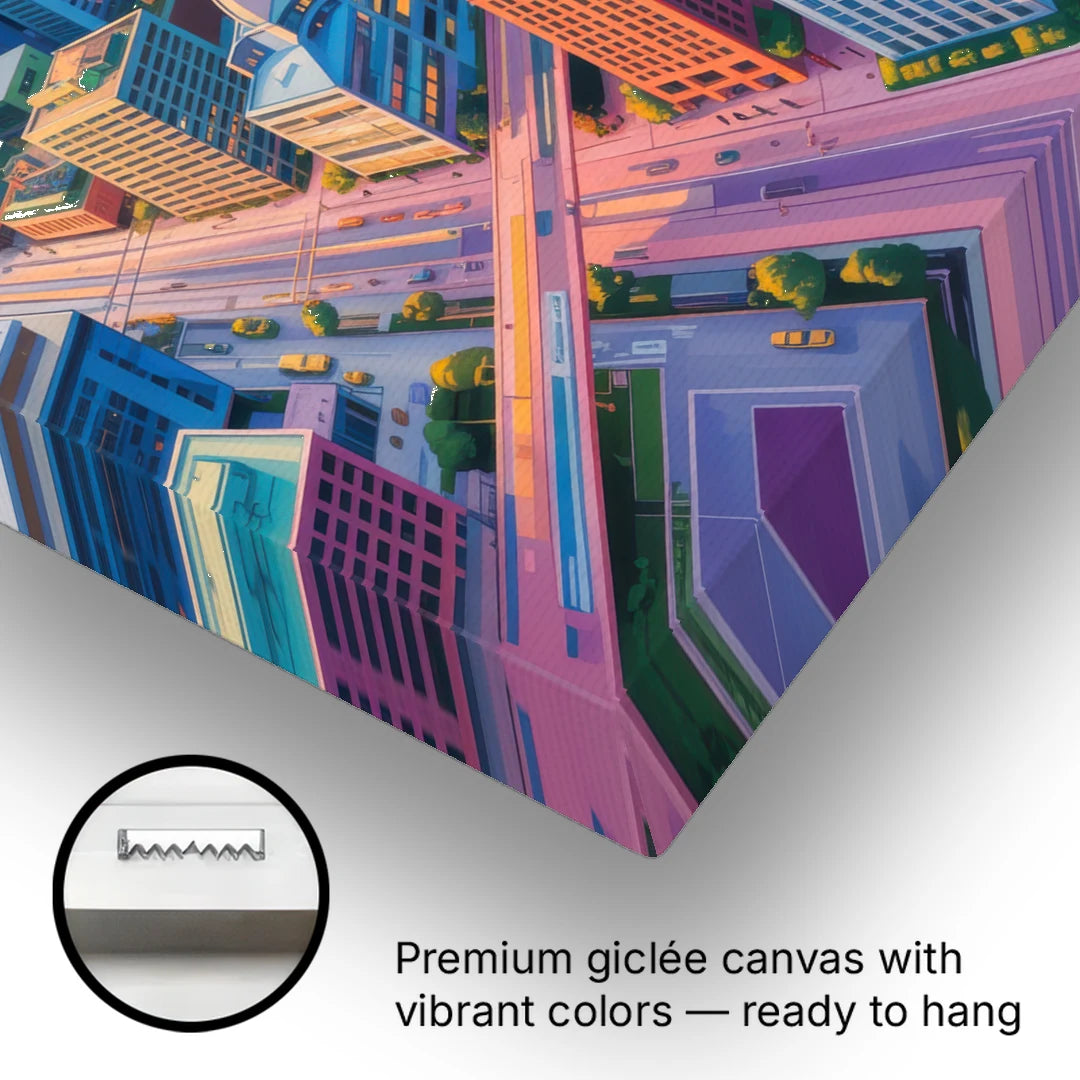 Toronto Financial District - Canvas Wall Art - Gallery Wrap Corner