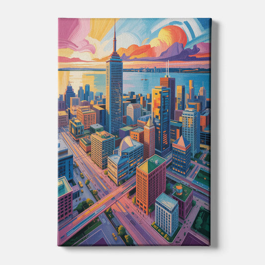 Toronto Financial District - Canvas Wall Art