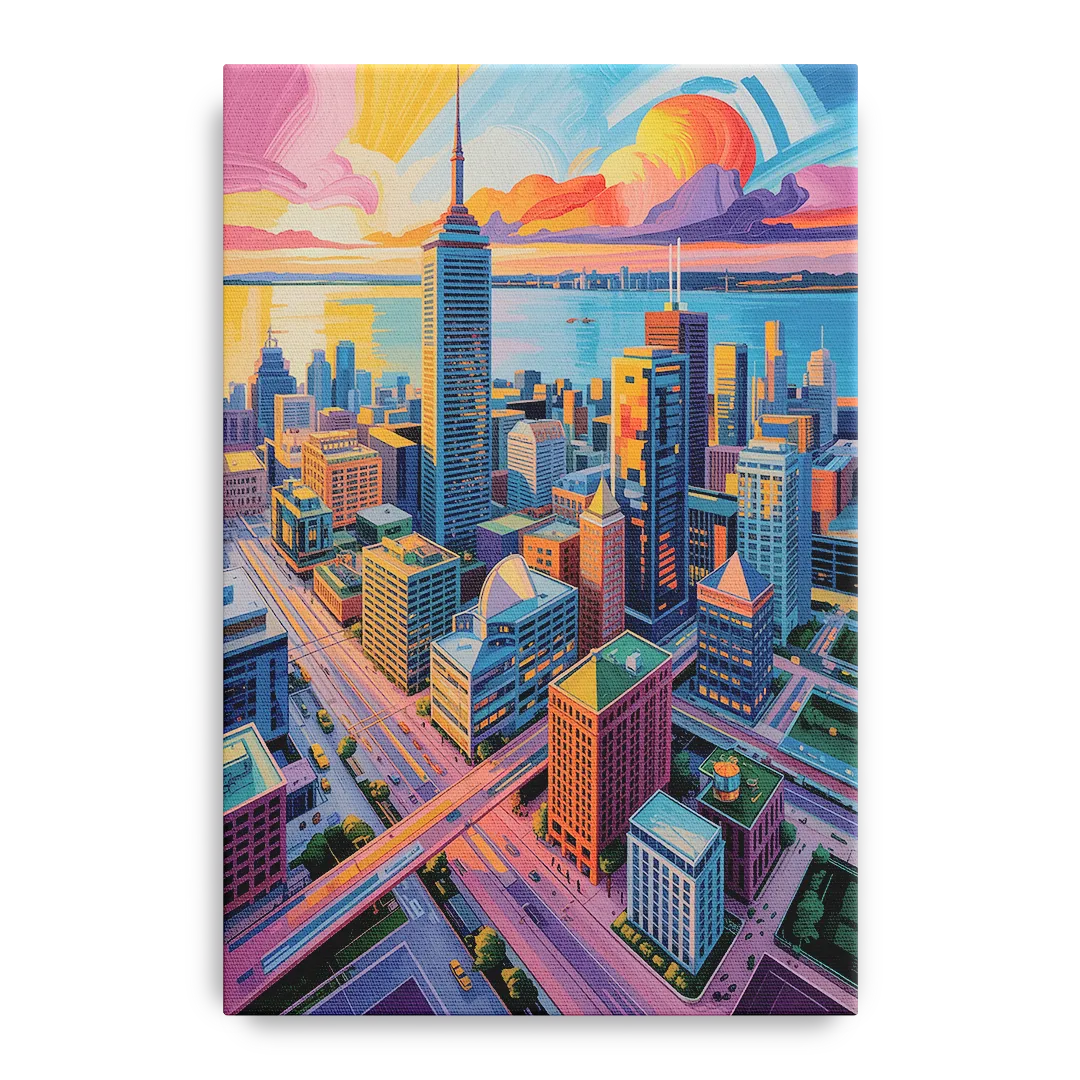Toronto Financial District Front - Canvas Wall Art