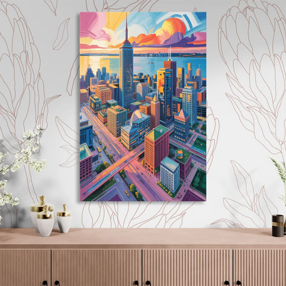 Toronto Financial District Sitting Room - Canvas Wall Art