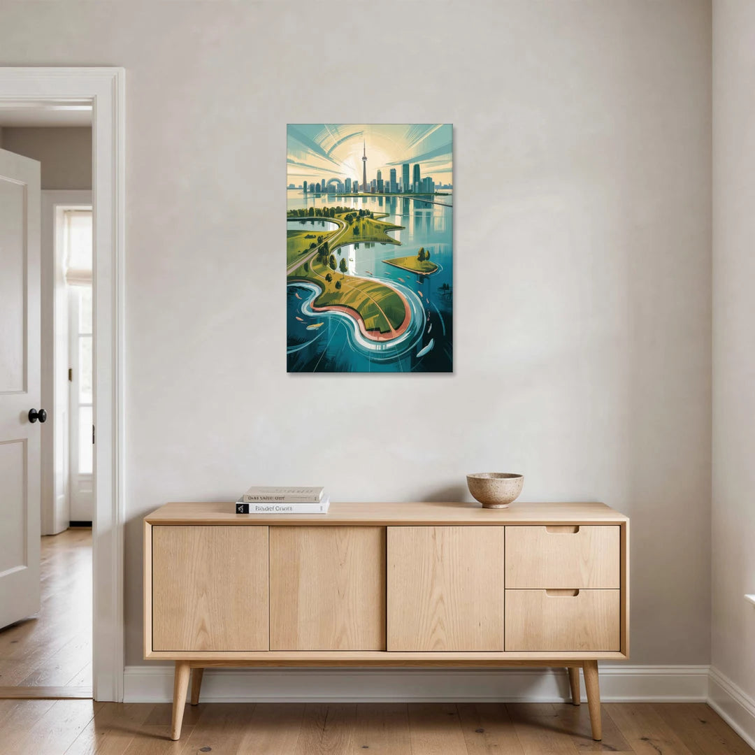 Toronto Island Aerial View - Canvas Wall Art - Coffee Table - 24x36