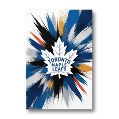 Toronto Maple Leafs Vibrant Abstract Wall Art - Canvas Wall Art - Front