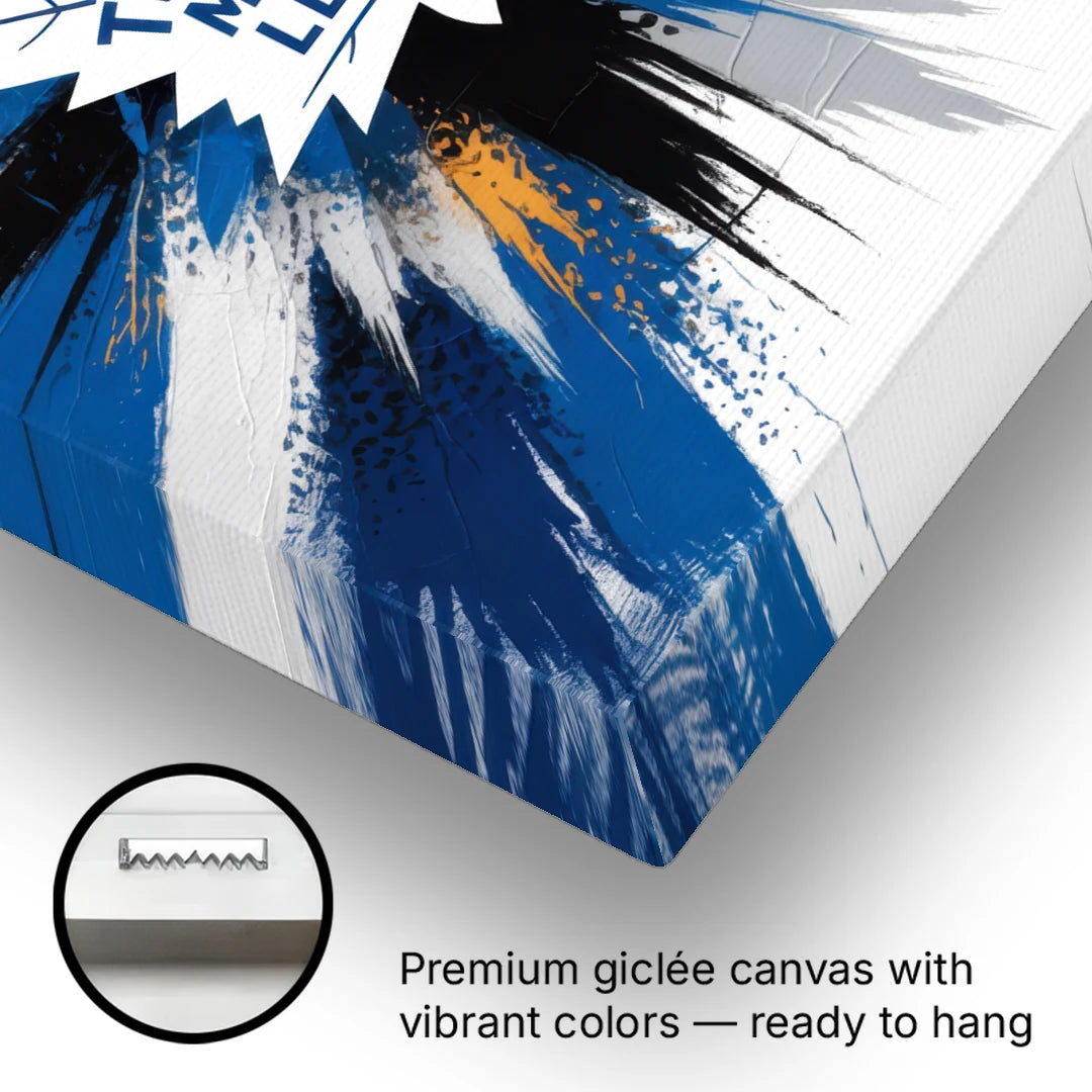 Toronto Maple Leafs Vibrant Abstract Wall Art - Canvas Wall Art - Gallery Wrap Corner