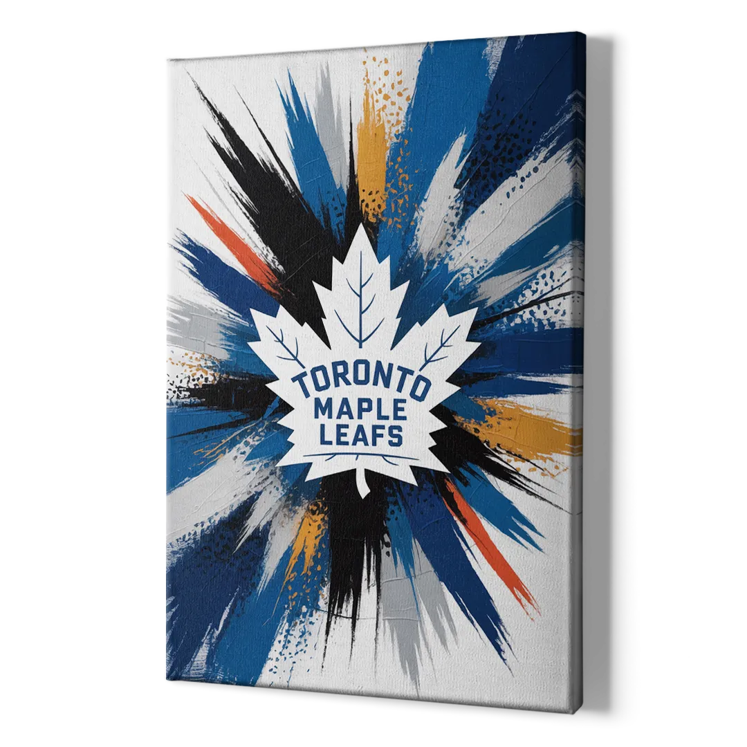 Toronto Maple Leafs Vibrant Abstract Wall Art - Canvas Print Art Sides