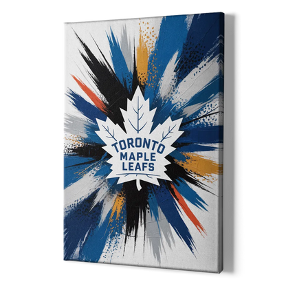 Toronto Maple Leafs Vibrant Abstract Wall Art - Canvas Print Art Sides