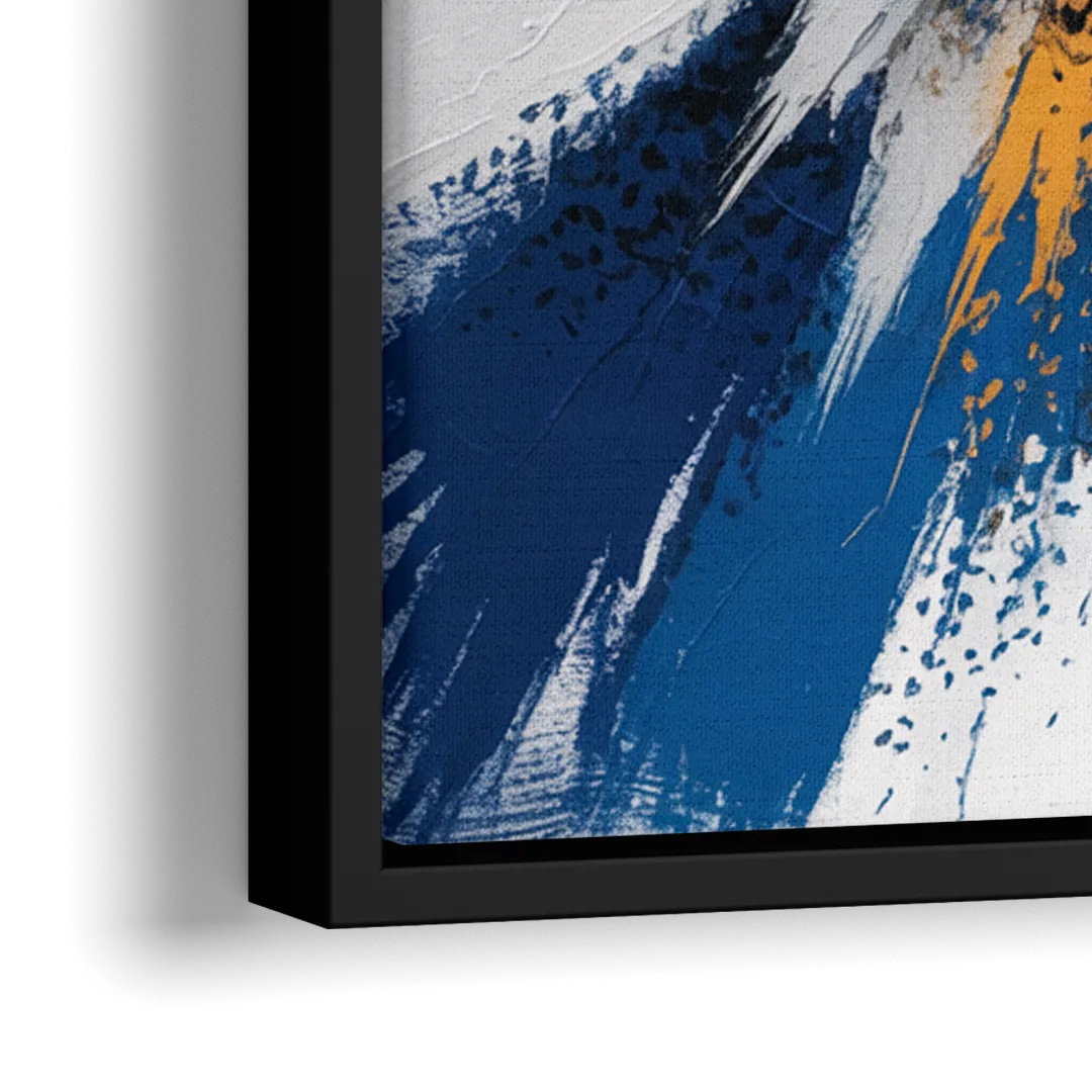 Toronto Maple Leafs Vibrant Abstract Wall Art - Close-Up Black Frame Canvas