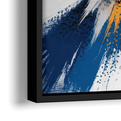 Toronto Maple Leafs Vibrant Abstract Wall Art - Close-Up Black Frame Canvas