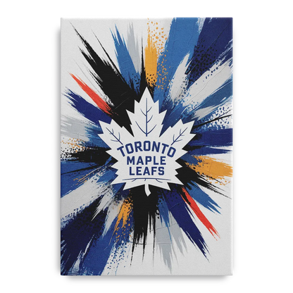 Toronto Maple Leafs Vibrant Abstract Wall Art Front - Canvas Wall Art