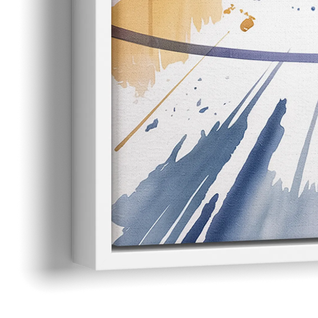 Toronto Maple Leafs Watercolor Emblem Art Print - Close-Up White Frame Canvas