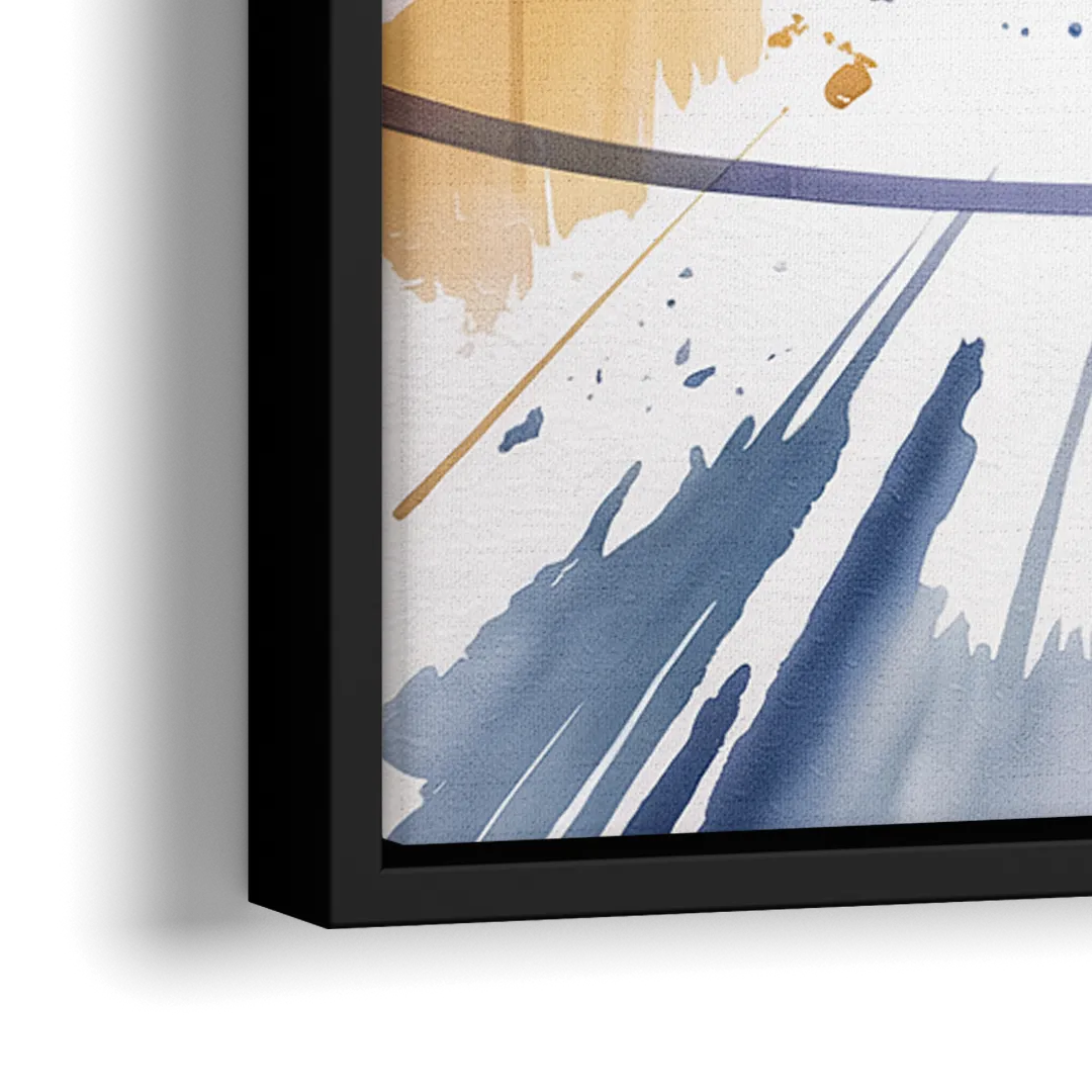 Toronto Maple Leafs Watercolor Emblem Art Print - Close-Up Black Frame Canvas