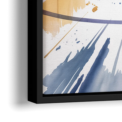 Toronto Maple Leafs Watercolor Emblem Art Print - Close-Up Black Frame Canvas
