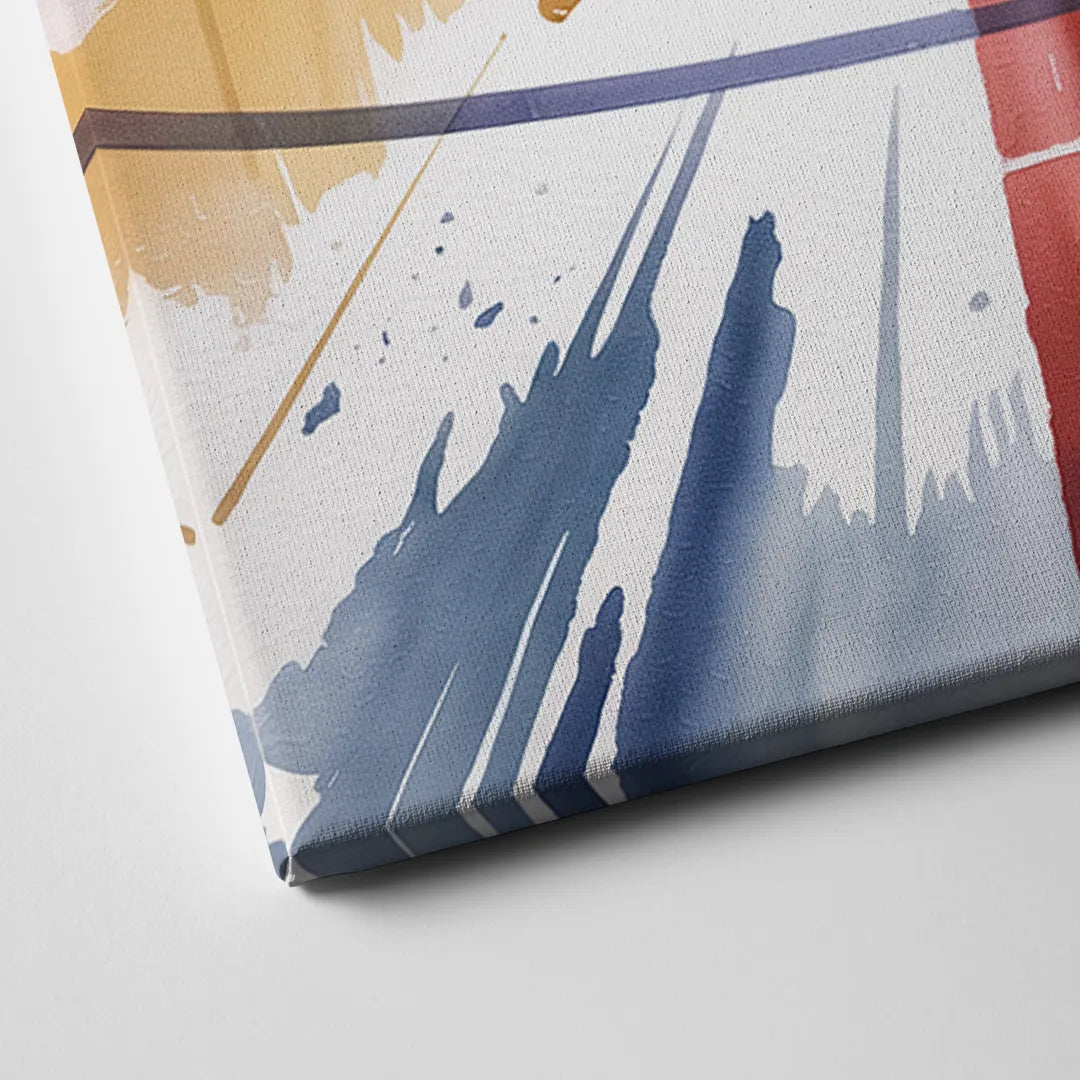 Toronto Maple Leafs Watercolor Emblem Art Print Canvas Close Up