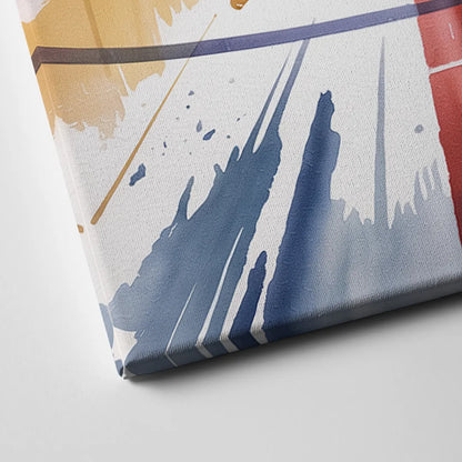Toronto Maple Leafs Watercolor Emblem Art Print Canvas Close Up