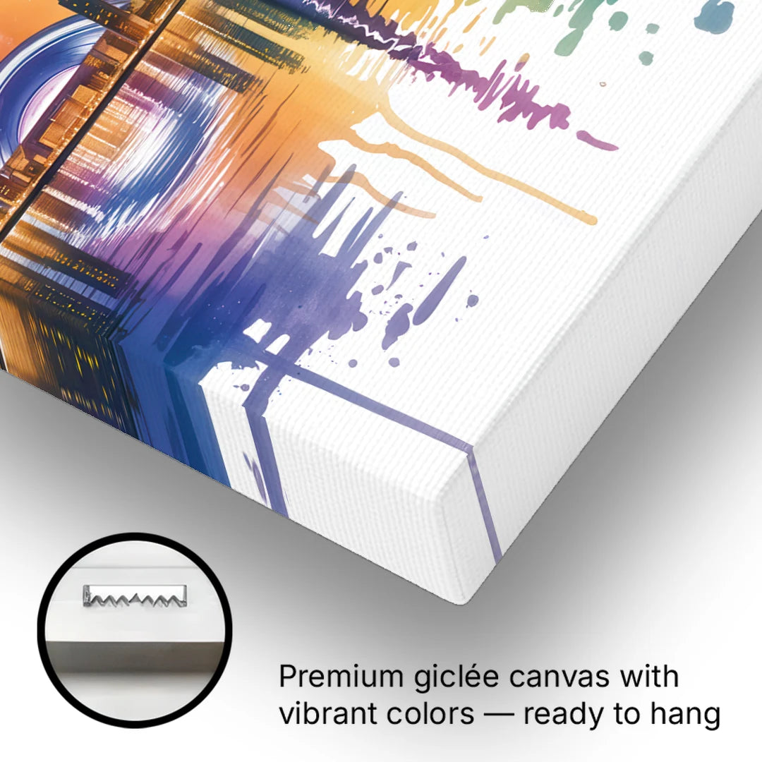 Toronto Skyline at Night - Canvas Wall Art - Gallery Wrap Corner