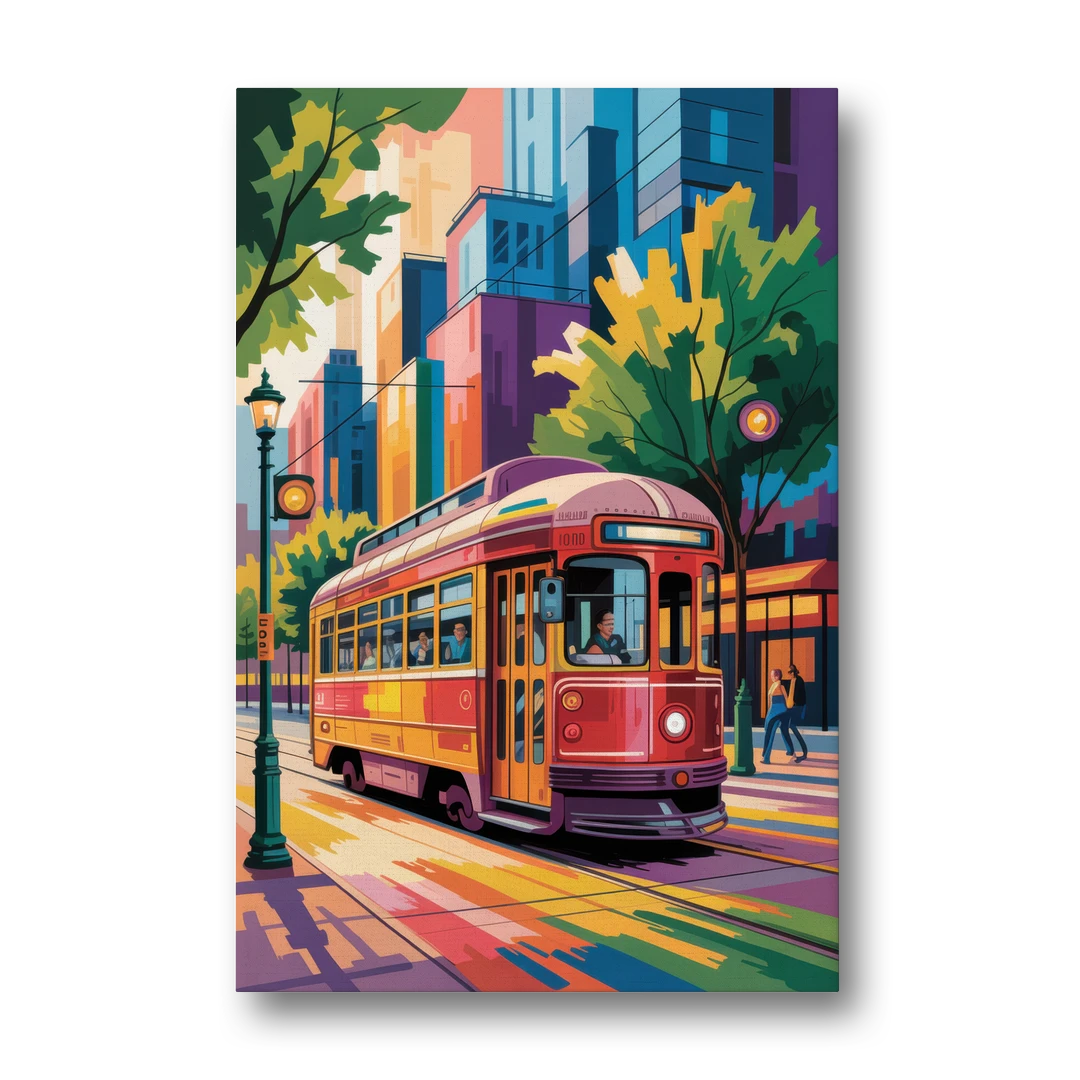 Toronto Streetcar Vintage - Canvas Wall Art - Front