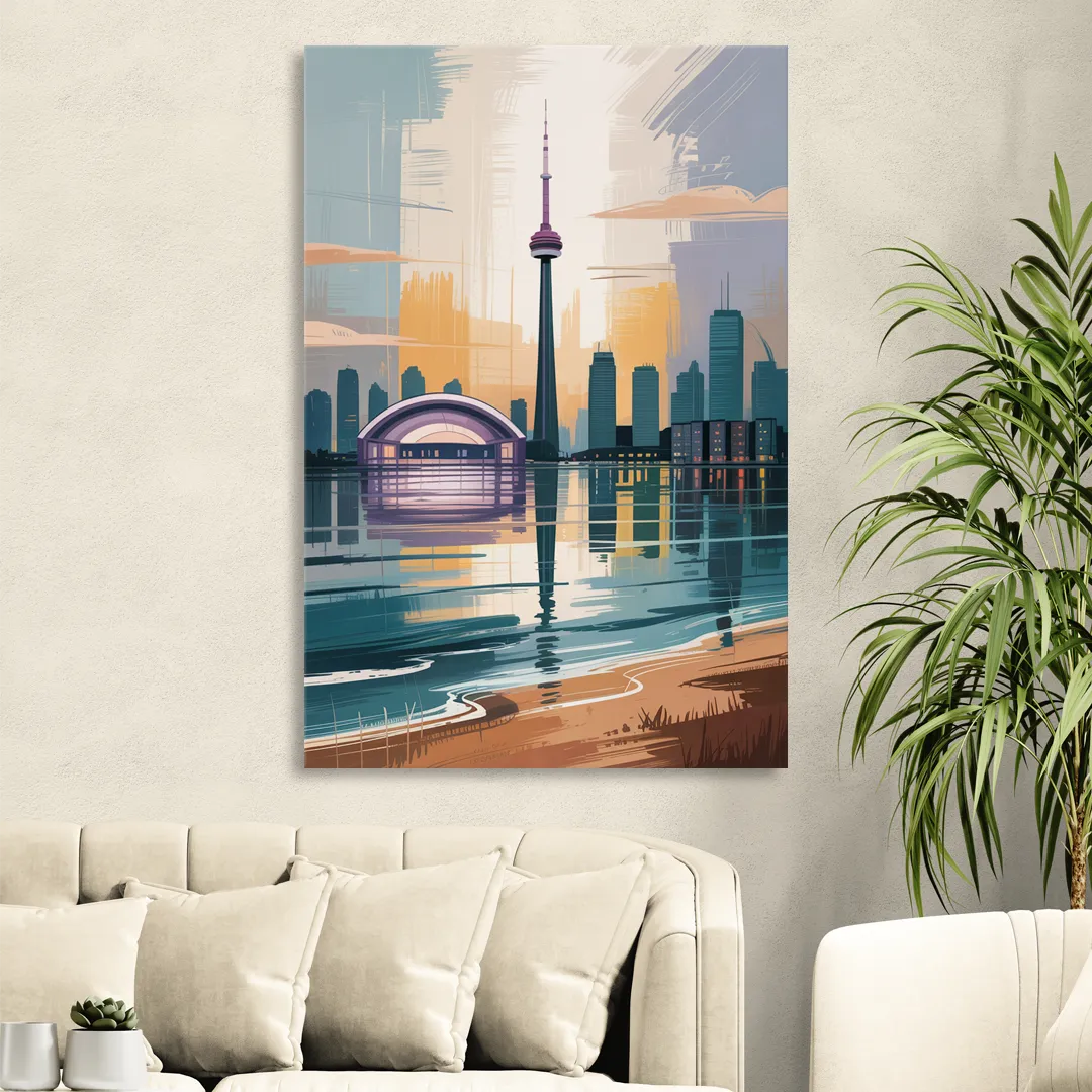 Toronto Waterfront Sitting Room - Canvas Wall Art
