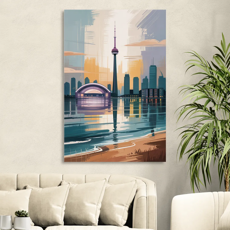 Toronto Waterfront Sitting Room - Canvas Wall Art
