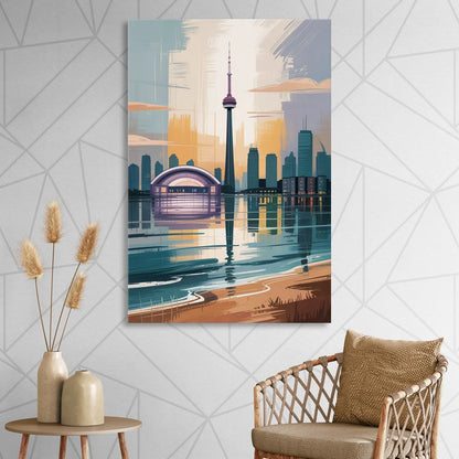 Toronto Waterfront Living Room - Canvas Wall Art