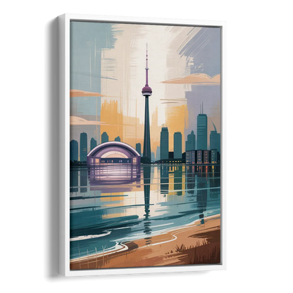 Toronto Waterfront Side - White Canvas Wall Art