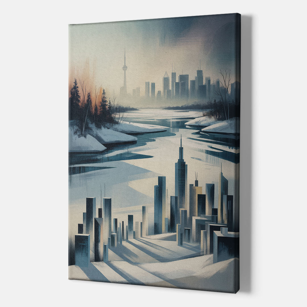 Toronto Winter Wonderland - Canvas Print Art Sides