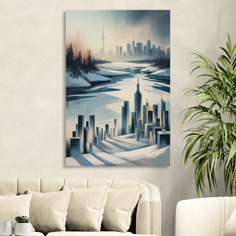 Toronto Winter Wonderland Living Room - Canvas Wall Art