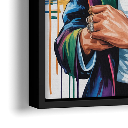 Trail Blaze - Close-Up Black Frame Canvas