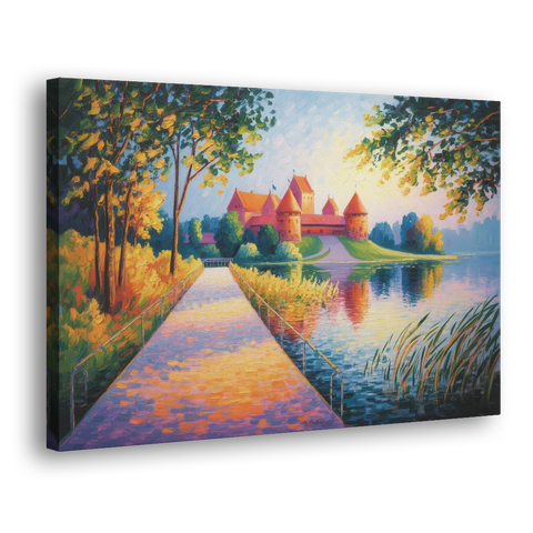 Trakai Castle - Canvas Wall Art - Side